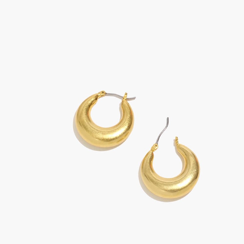 Madewell Crescent Medium Hoop Earrings